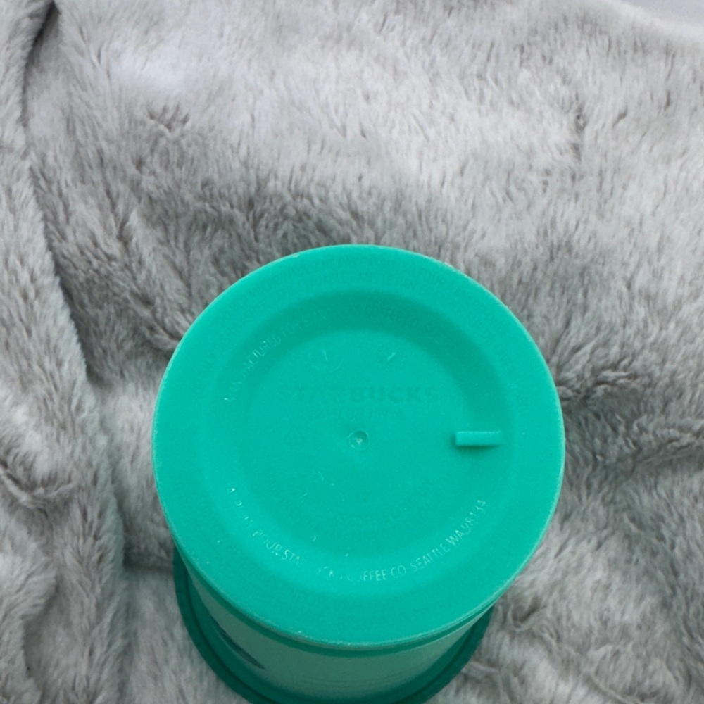 Starbucks Turquoise Plastic Reusable Cold Cup with Logo - Picture 5 of 7